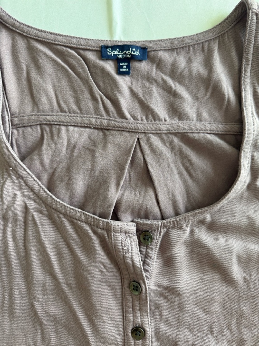 Splendid Mauve Sleeveless Henley Mini Dress - Picture 6 of 10
